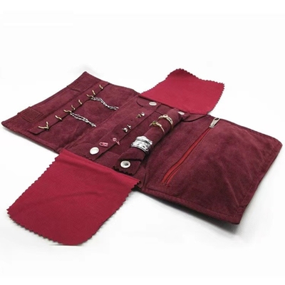 Rozmiar niestandardowy PU Travel Organizer na biżuterię Rolka 8.1 '' * 0.8 '' * 5.9 ''